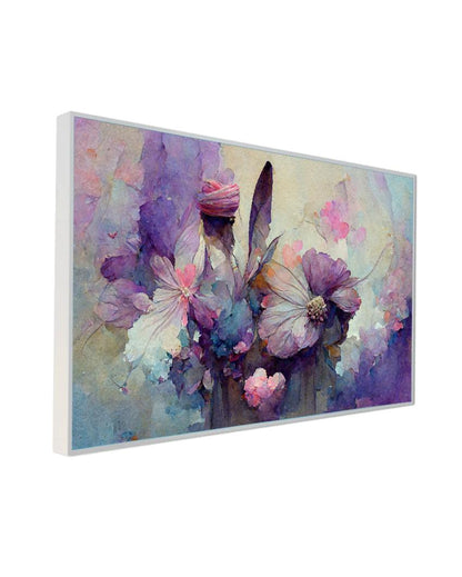 3D Purple Flower Art Canvas Wall Painting
