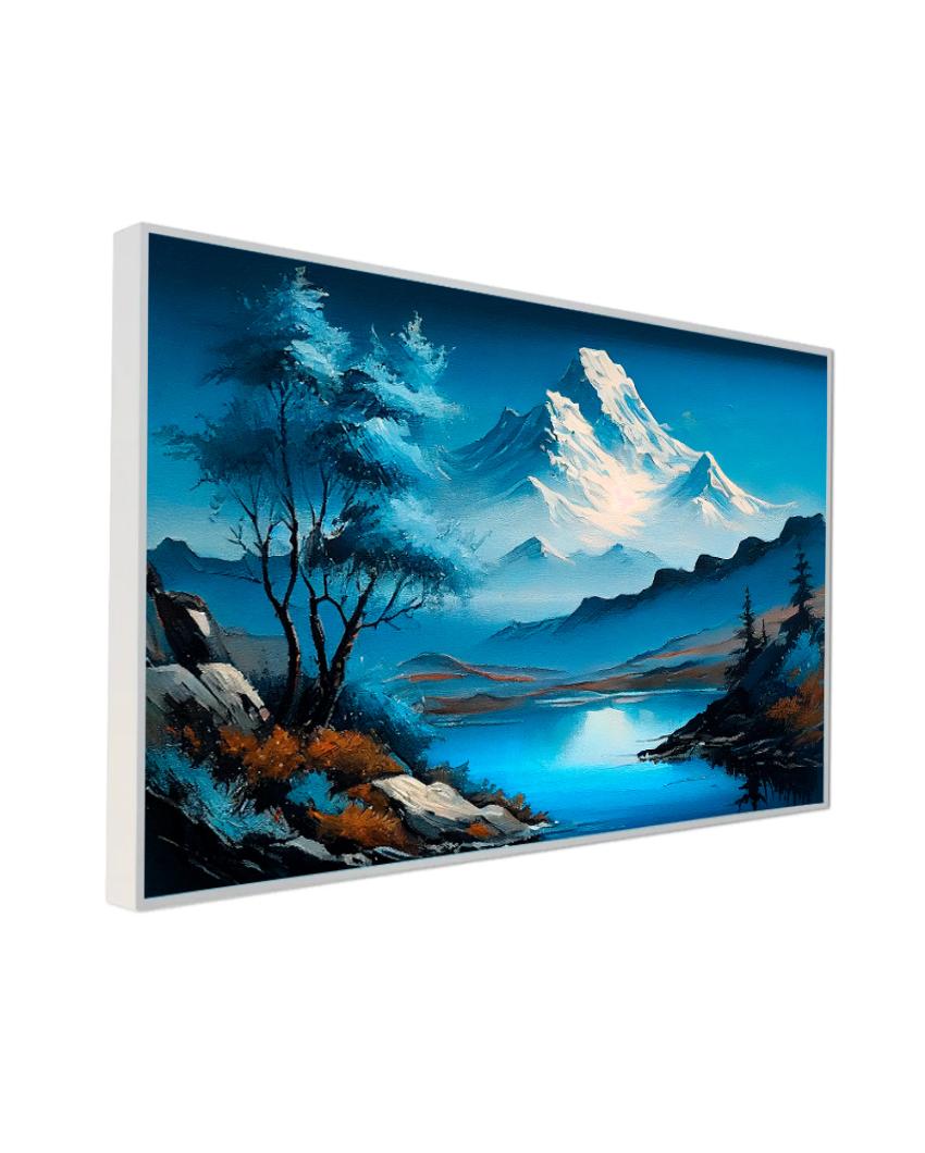 Blue Mountain Landscape Art Canvas Wall Painting