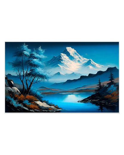 Blue Mountain Landscape Art Canvas Wall Painting
