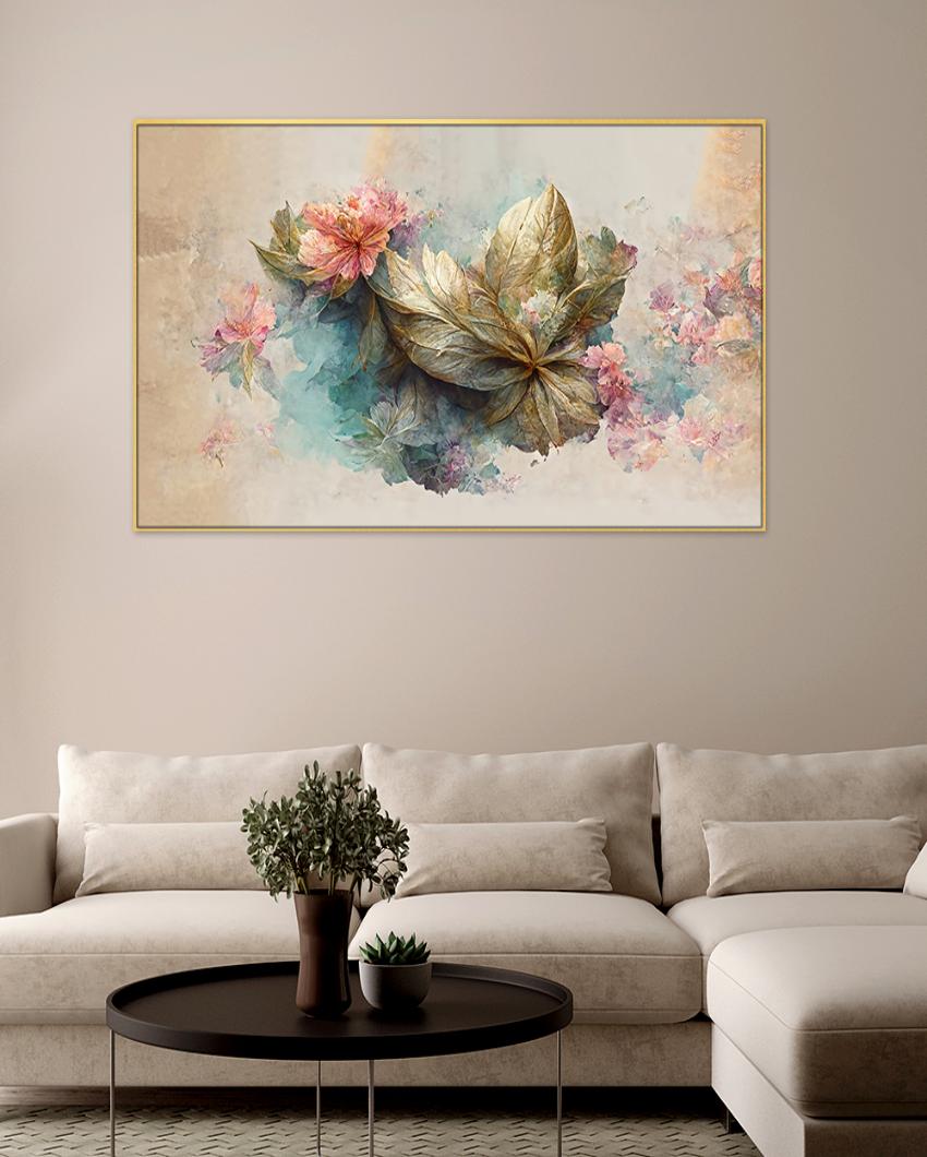 Luxurious Botanical Floral Elements Canvas Wall Painting