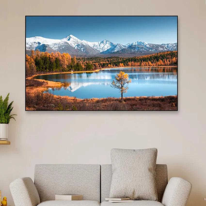 Beautiful Forest Landscape Floating Frame Canvas Wall Painting