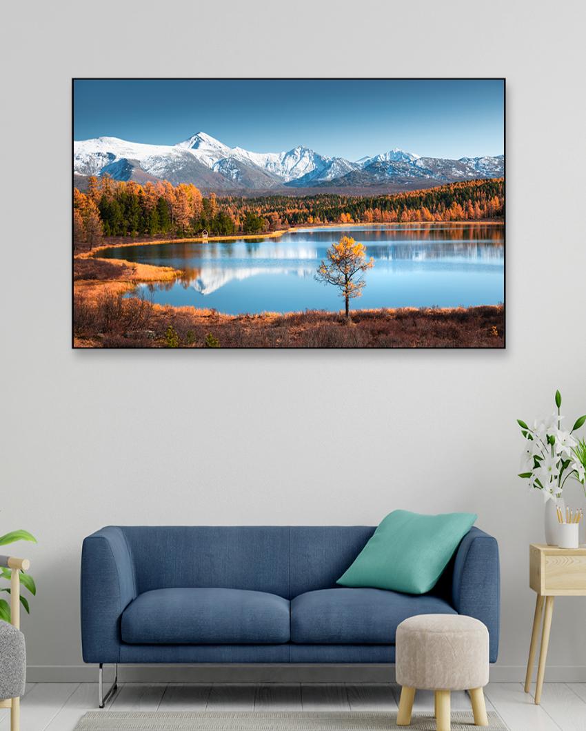 Beautiful Forest Landscape Floating Frame Canvas Wall Painting