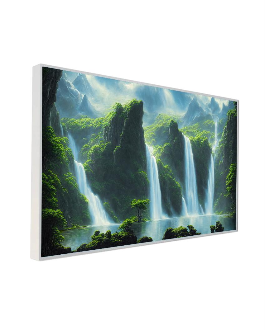 Forest Waterfall Nature Scenery Canvas Wall Painting