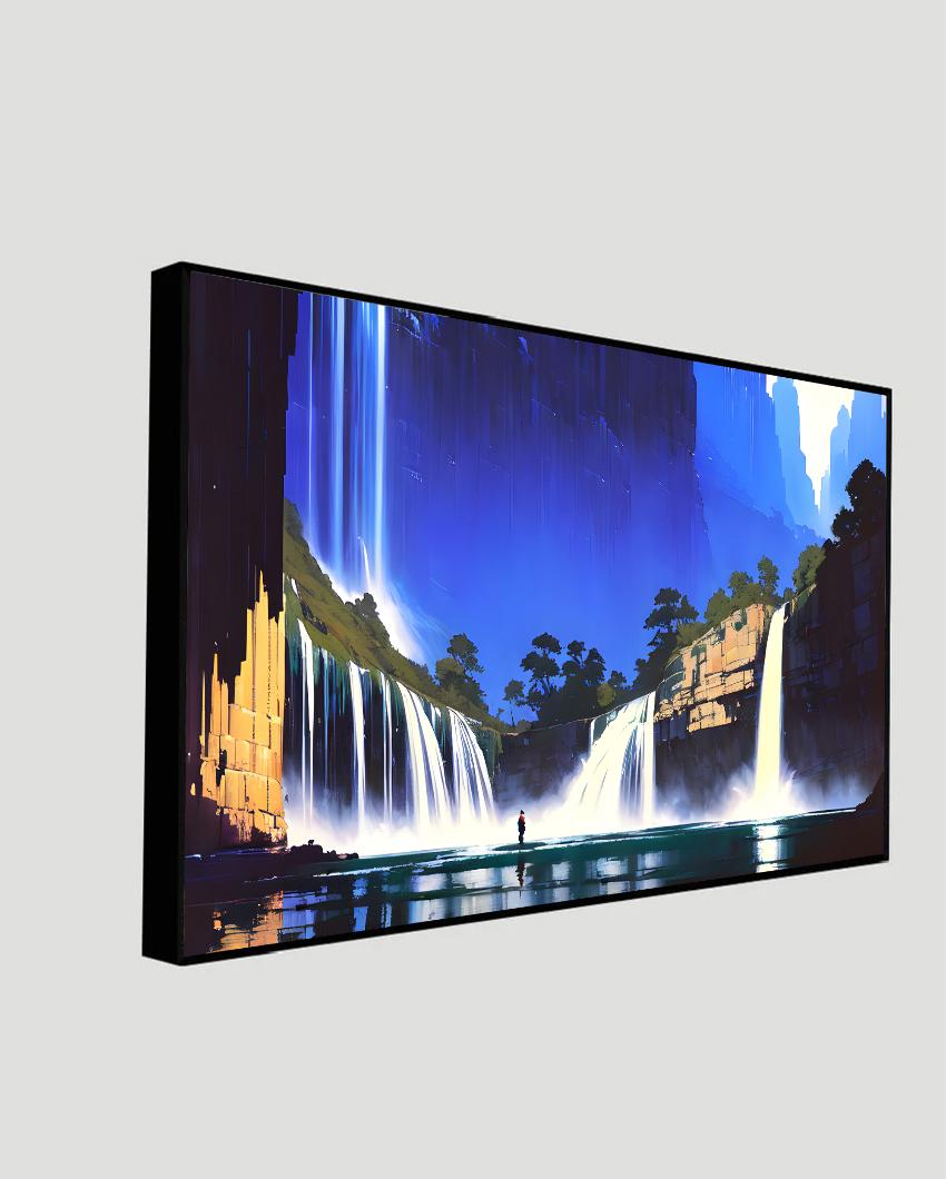 Magical Waterfall Jungle Forest Canvas Wall Painting