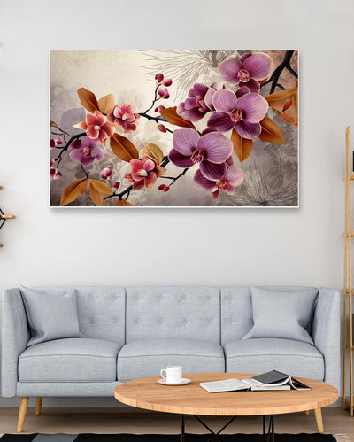 Orchid Flowers Art Canvas Wall Painting