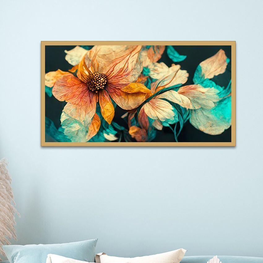 Beautiful Abstract Flower Canvas Painting For Home Decor