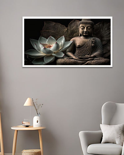 Lord Buddha Religious Modern Art Canvas Painting For Wall Decor