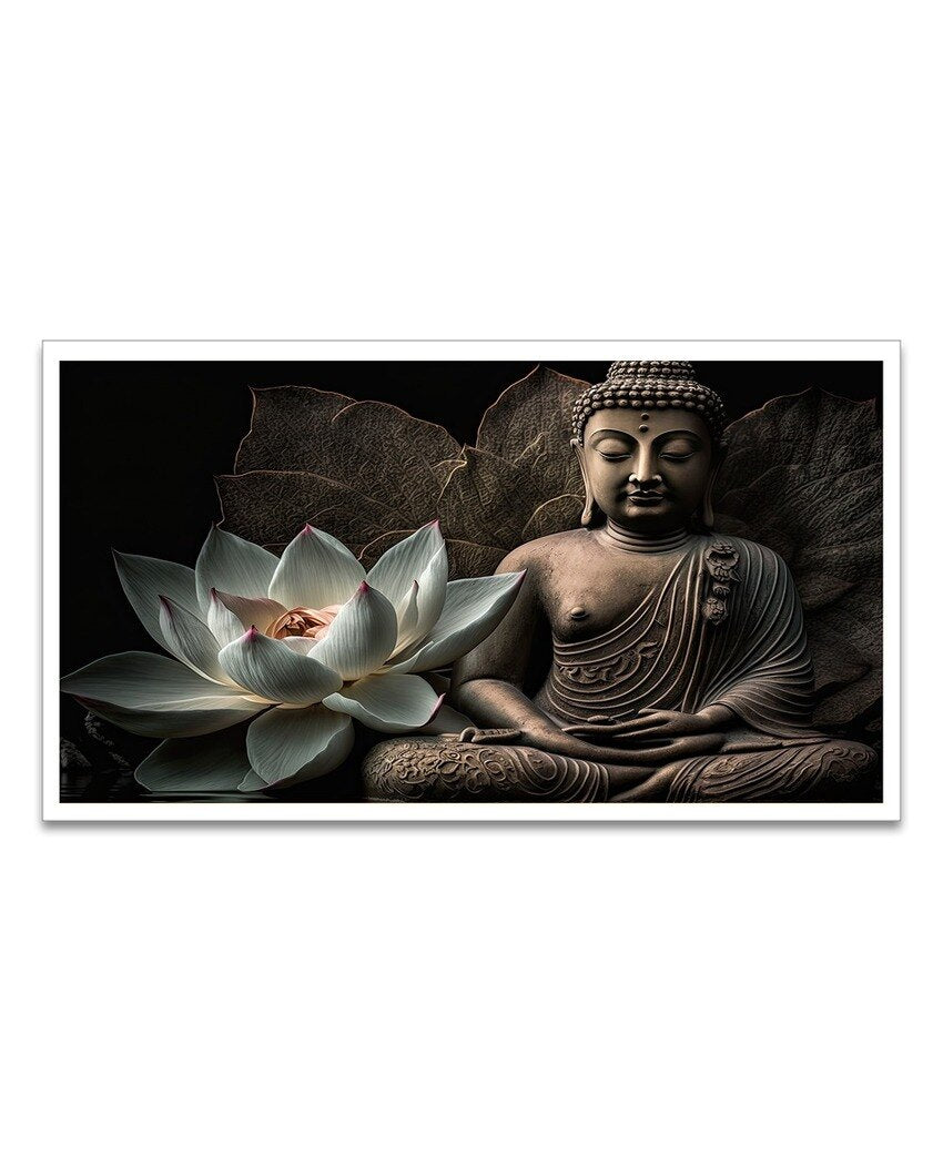 Lord Buddha Religious Modern Art Canvas Painting For Wall Decor