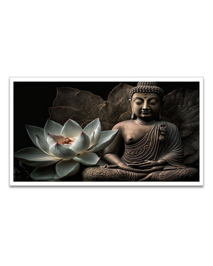 Lord Buddha Religious Modern Art Canvas Painting For Wall Decor