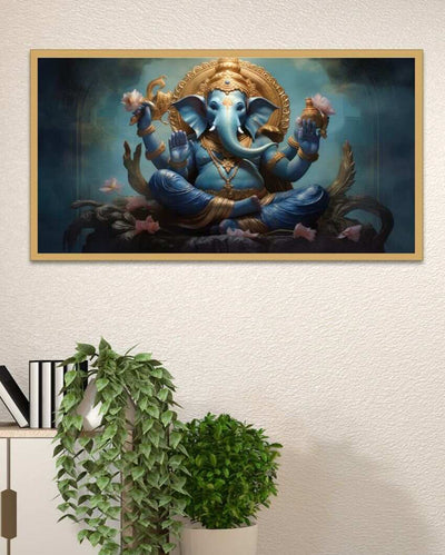 Lord Ganesha Canvas Wall Painting For Home Decor