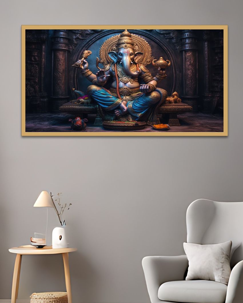 Lord Ganesha Ganpati Canvas Wall Painting For Home Decor