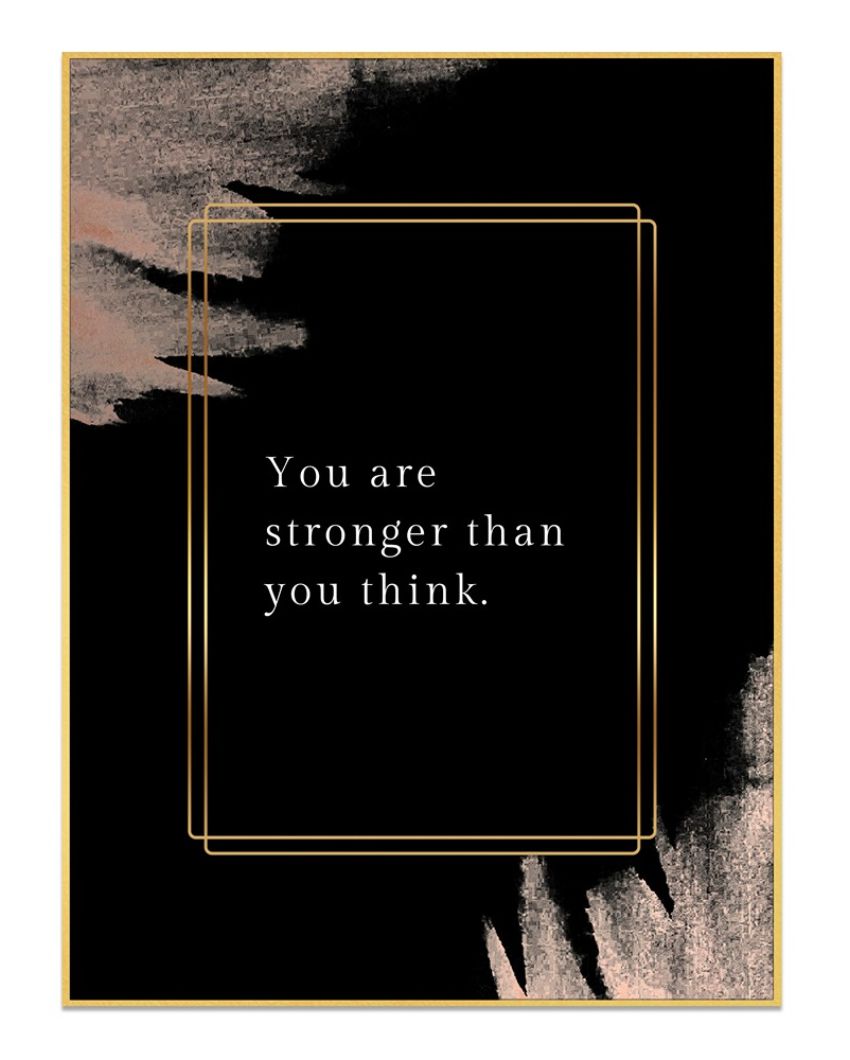 Strength Ind Canvas Art Motivation Inspirational Quotes Printed Canvas Wall Painting