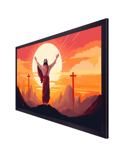 Jesus Christ Blessing Canvas Painting With Frame For Wall Decor