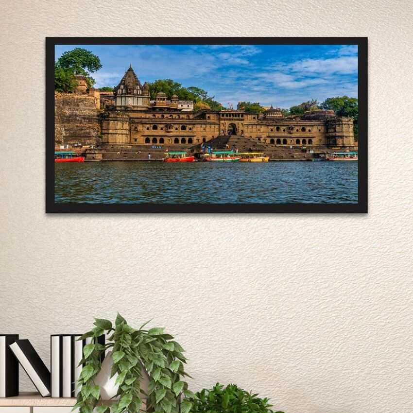 Maheshwar Fort On The Banks Of Narmada River Canvas Wall Painting