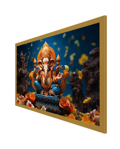 Alluring Lord Ganesha Painting With Frame For Home Decoration