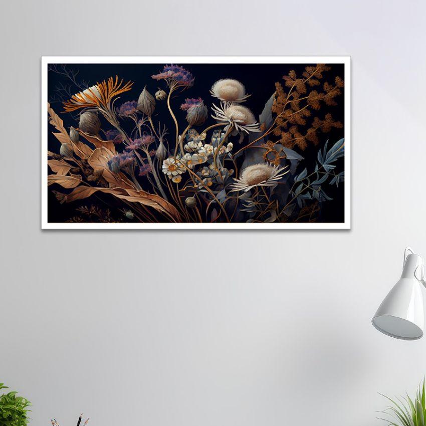 Beautiful Painting Of Flowers And Plants For Home & Office Decoration