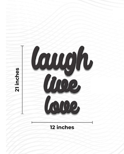 Live Love Laugh Wall Art Set Wooden Wall Hanging | 12 x 21 inches