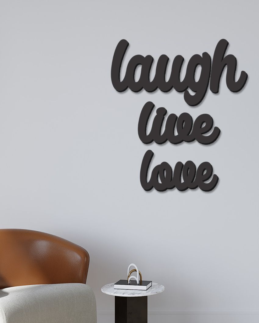 Live Love Laugh Wall Art Set Wooden Wall Hanging | 12 x 21 inches