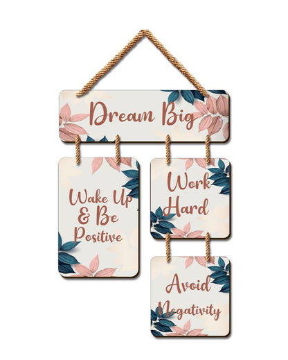 Dream Big Decorative Wall Art Mdf Wooden Wall Hanging | 11 x 20 inches