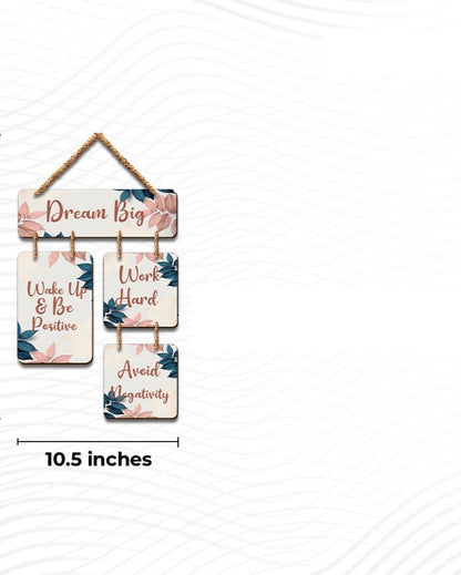 Dream Big Decorative Wall Art Mdf Wooden Wall Hanging | 11 x 20 inches