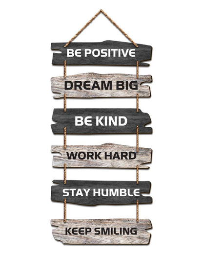 Decorative Motivational Printed Mdf Wooden Wall Hanging | 12 x 31 inches