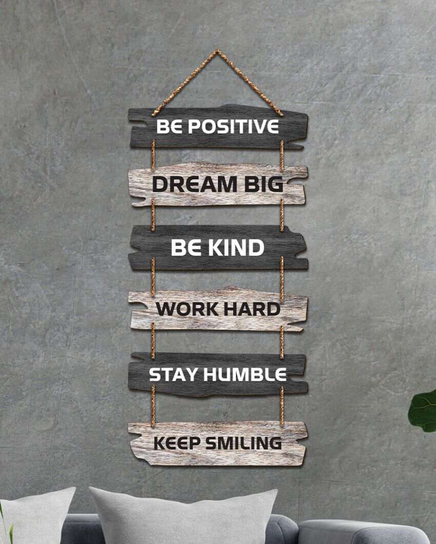 Decorative Motivational Printed Mdf Wooden Wall Hanging | 12 x 31 inches