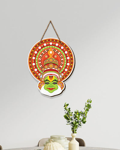 Kathakali Dancer Face On Mandala Wall Hanging | 9 x 16 inches