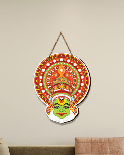 Kathakali Dancer Face On Mandala Wall Hanging | 9 x 16 inches