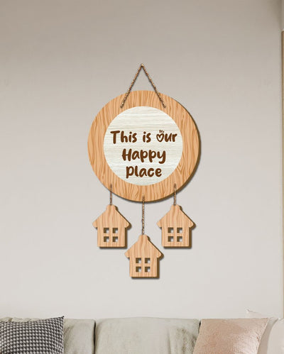 This Is Our Happy Place Inspirational Wall Hanging | 10 x 21 inches