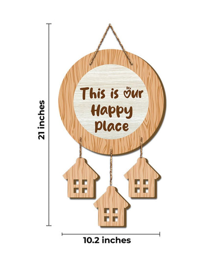 This Is Our Happy Place Inspirational Wall Hanging | 10 x 21 inches