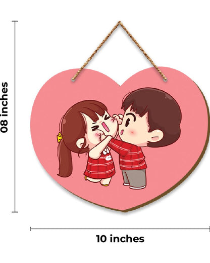 Sweet Love Cute Couple Wall Hanging | 10 x 8 inches