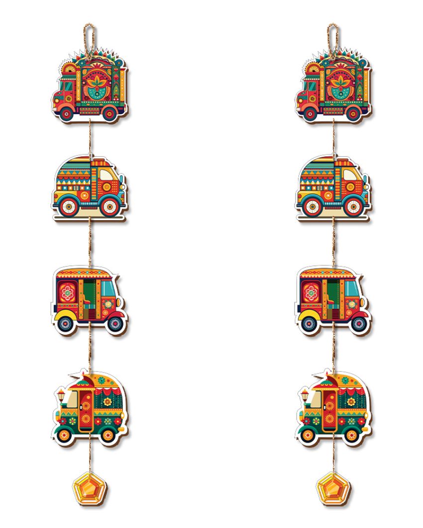 Stylish Vehicles Wall Hanging | Set of 2  | 5 x 28 inches