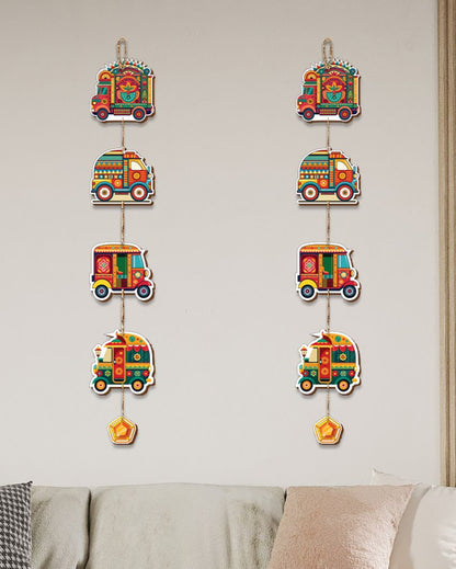 Stylish Vehicles Wall Hanging | Set of 2  | 5 x 28 inches