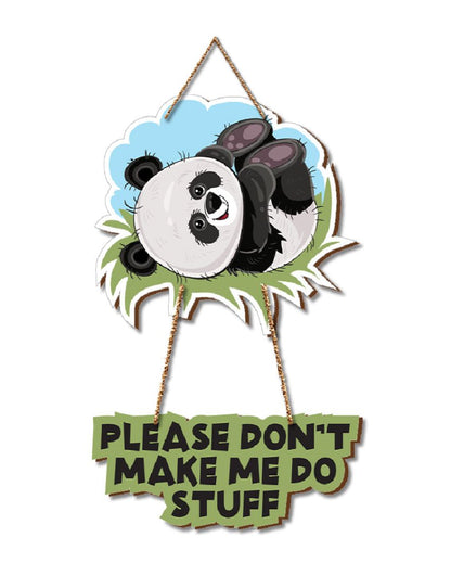 Adorable Panda Printed Wall Hanging | 12 x 26 inches