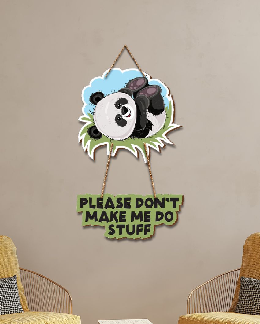 Adorable Panda Printed Wall Hanging | 12 x 26 inches