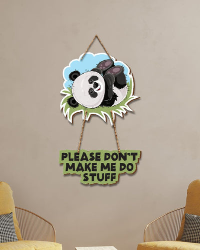 Adorable Panda Printed Wall Hanging | 12 x 26 inches