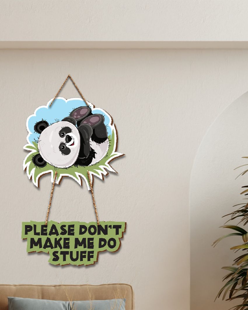 Adorable Panda Printed Wall Hanging | 12 x 26 inches