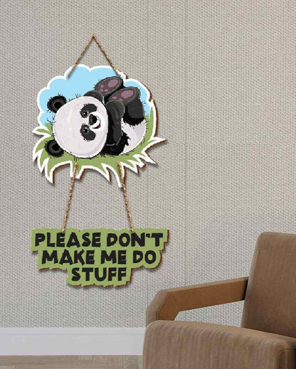 Adorable Panda Printed Wall Hanging | 12 x 26 inches