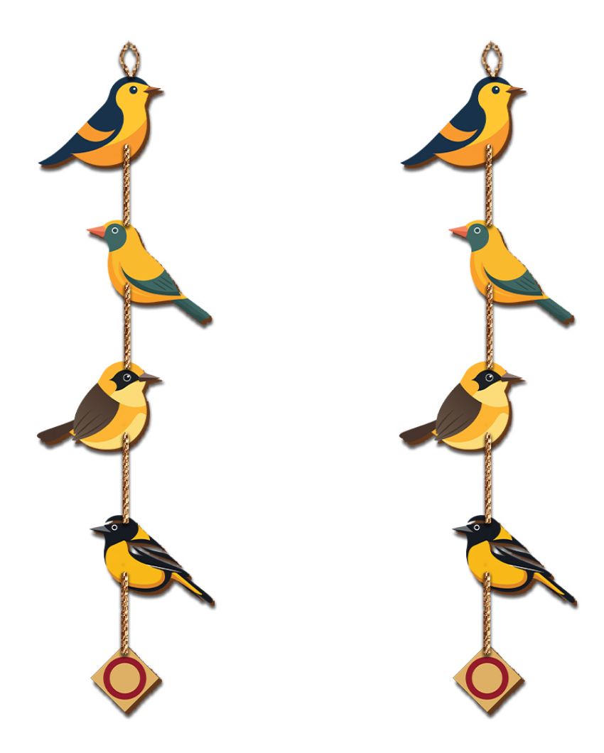 Beautiful Birds Wall And Door Hanging | Set of 2  | 6 x 25 inches