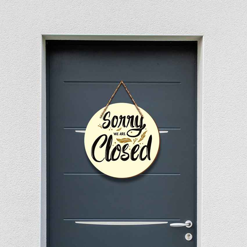 Charming Open & Closed Sign Door Wall Hangings | Pack of 2