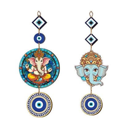 Shree Ganesha Mdf Wall Hangings | Set Of 2