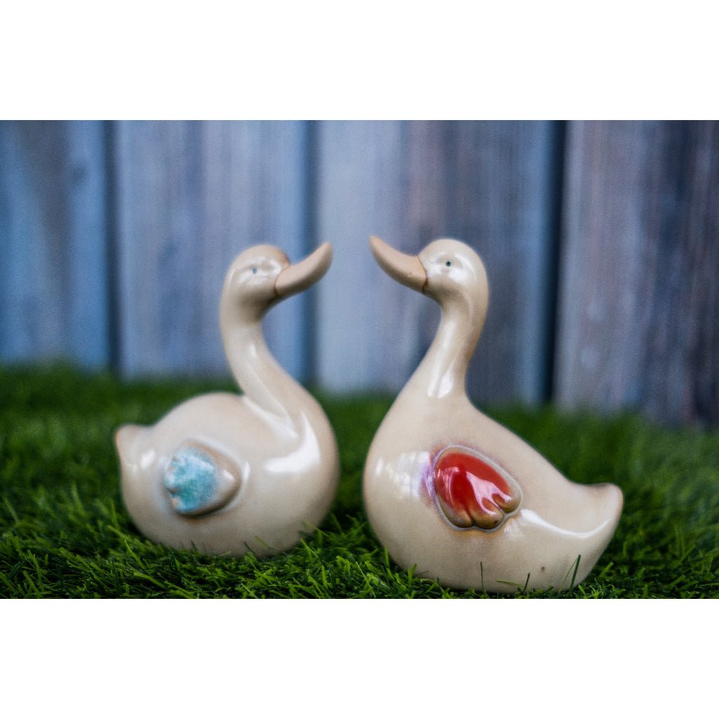 Duck Couple Miniature Figurine | 4 x 3 x 5 inches