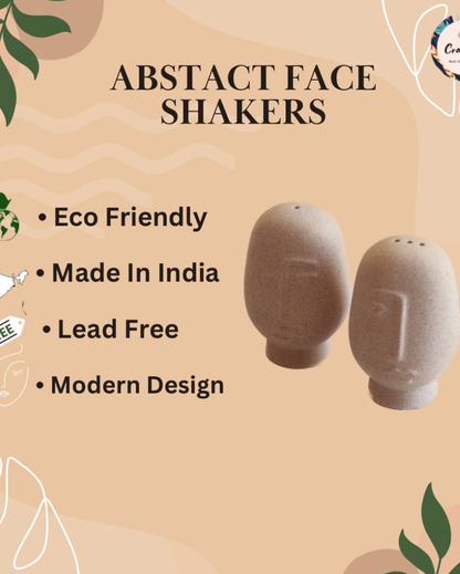 Abstract Ceramic Face Shaker Set