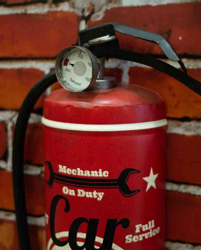 Car Service Prop Extinguisher Wall Decor |Red| 22 x 7 x 48 cm/ 9 x 3 x 19 inches