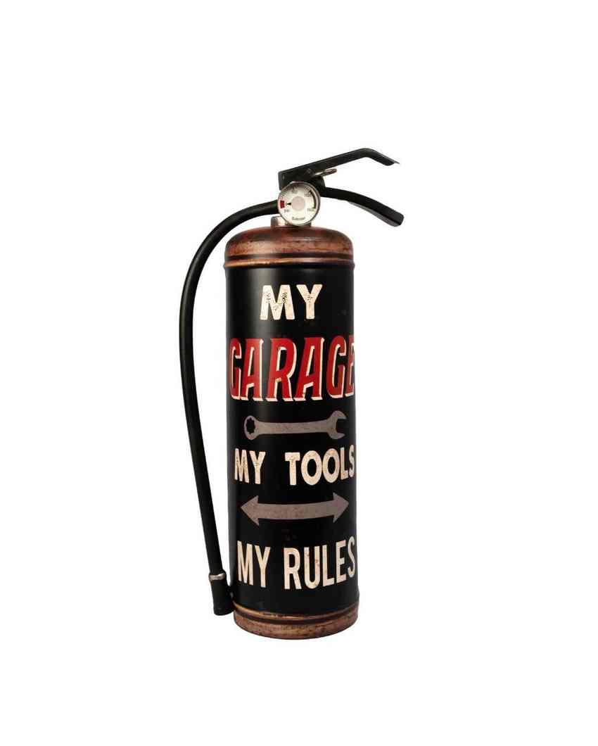 My Garage Prop Extinguisher Wall Decor | Black| 9 x 3 x 19 inches