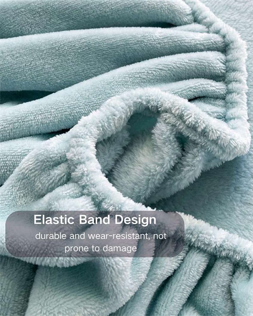 Elegant Flannel Warm Elastic Fitted King Size Bedding Set | Pack of 3