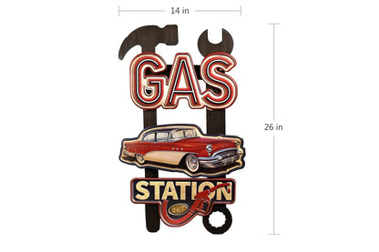 Gas Tool Retro Wall Decor | 15 x 2 x 24 inches