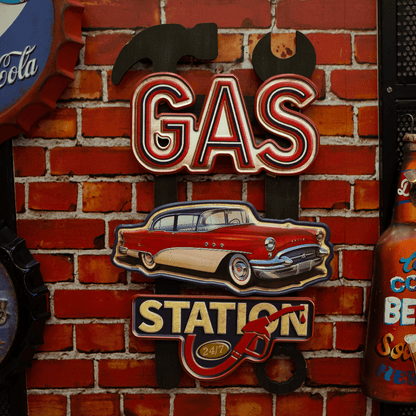 Gas Tool Retro Wall Decor | 15 x 2 x 24 inches