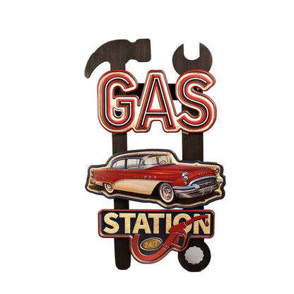 Gas Tool Retro Wall Decor | 15 x 2 x 24 inches