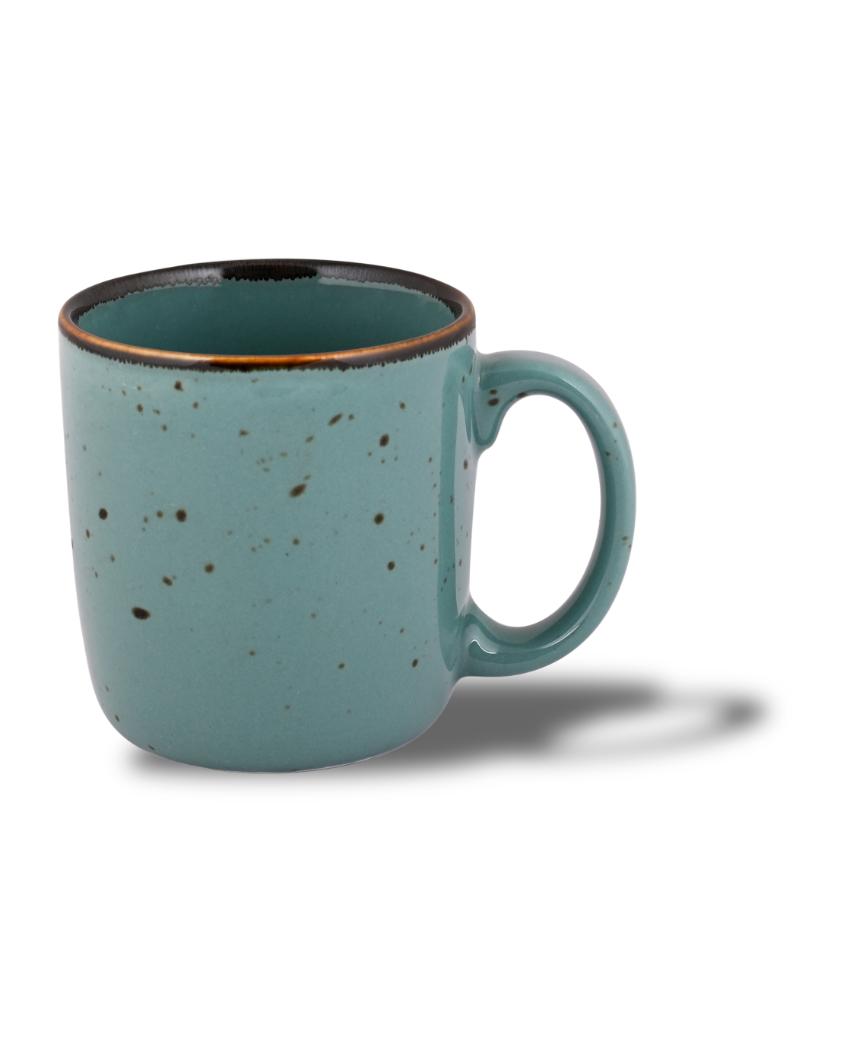 Espresso Green Forest Porcelain Coffee Mug | Set Of 6